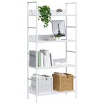 vidaXL Bibliothèque à 4 niveaux blanc 60x27 6x124 5 cm bois ingénierie