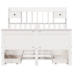 vidaXL Lit bibliothèque sans matelas blanc 160x200 cm bois pin massif