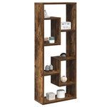 vidaXL Étagère murale Chêne fumé 36x16x90 cm Bois d'ingénierie