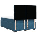 vidaXL Sommier à lattes de lit et matelas bleu 140x200 cm velours