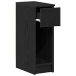 vidaXL Table de chevet avec tiroir chêne noir 20x36x60 cm