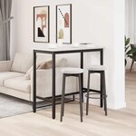 vidaXL table Blanc 100 x 50 x 91 cm Bois d'ingénierie et acier