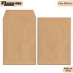 Lot de 50 enveloppes kraft brun uni b5 gamme courrier+