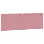 vidaXL Coussin de tête de lit Hanko rose 120 cm velours