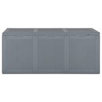 vidaXL Boîte de rangement de jardin gris PP rotin 270 L