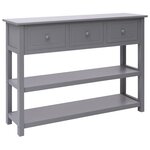 vidaXL Buffet Gris 108x30x76 cm Bois de Paulownia massif