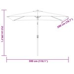 vidaXL Parasol d'extérieur avec mât en métal 300x200 cm taupe