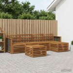 vidaXL Ensemble de canapés d'extérieur 6 Pièces Naturel