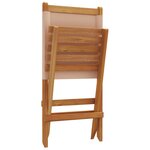 vidaXL Chaises de jardin pliantes lot de 4 taupe tissu et bois massif