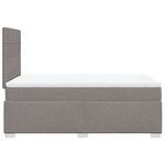vidaXL Sommier à lattes de lit avec matelas taupe 120x190 cm tissu