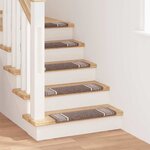 vidaXL Tapis d'escalier auto-adhésifs 15 Pièces Marron 65 x 21 x 4 cm