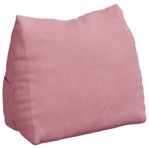 vidaXL Coussin de Dos Rose 60 x 20 x 50 cm Tissu en velours côtelé