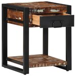 vidaXL Table d'appoint multicolore 40x40x50cm bois récupération massif