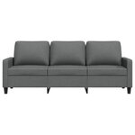 vidaXL Canapé à 3 places Gris foncé 180 cm Tissu
