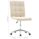 Vidaxl chaises à manger lot de 4 crème tissu