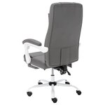 Chaise fauteuil siège de bureau informatique étude de massage similicuir gris 02_0024010
