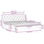 vidaXL Lit avec matelas gris foncé 180x200 cm velours