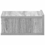 vidaXL Table de chevet flottante Sonoma gris 40x30x15 cm