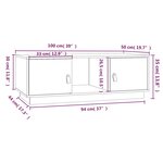 vidaXL Table basse 100x50x35 cm Bois massif de pin