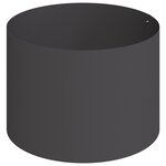 vidaXL Pot en Métal Acier/noir Acier Grand Modulaire Pot en Métal