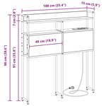 vidaXL Tête de lit de rangement Chêne marron 100 cm Bois d'ingénierie