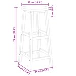 vidaXL Tabourets de bar lot de 6 bois d'acacia solide