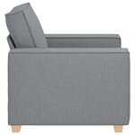 vidaXL Canapé Fauteuil Gris Clair 100x78x84 cm Tissu