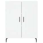 vidaXL Buffet haut Blanc 69 5x34x180 cm Bois d'ingénierie