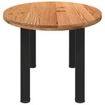vidaXL Table à manger marron clair bois de chêne massif ovale