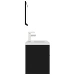 vidaXL Ensemble de meubles de salle de bain Noir Aggloméré