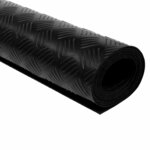 vidaXL Tapis de sol Noir 1 x 5 m Caoutchouc