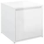VidaXL Tiroir boîte Blanc brillant 40 5x40x40 cm Bois d'ingénierie