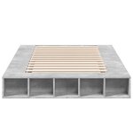 vidaXL Cadre de lit sans matelas gris béton 140x190 cm