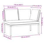 vidaXL Banc de jardin avec coussins noir aluminium