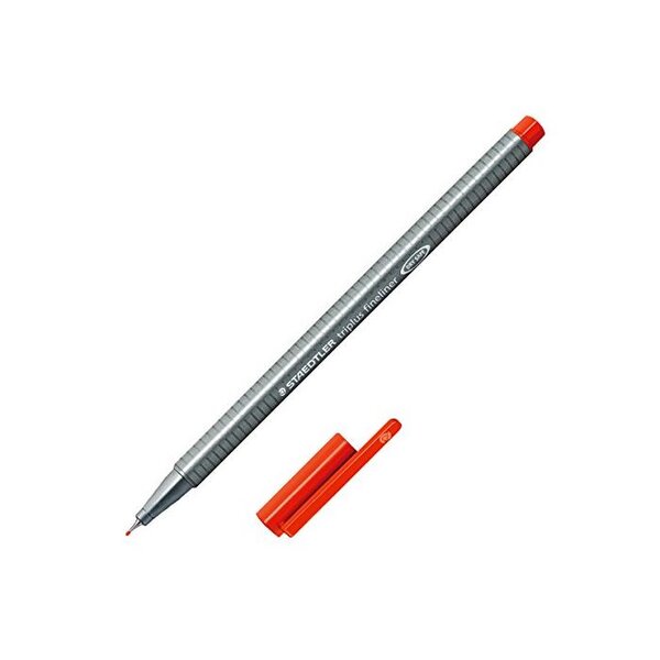Feutre Fineliner Triplus Pointe Fine 0 3 mm Rouge STAEDTLER