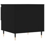 vidaXL Table basse noir 50x46x50 cm bois d’ingénierie