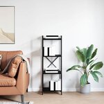 vidaXL Étagère Chêne noir 40 x 30 x 85 cm Bois d'ingénierie