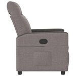 vidaXL Fauteuil inclinable Taupe Tissu