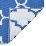 vidaXL Tapis d'extérieur ARAKIL Bleu et Blanc 400 × 300 cm