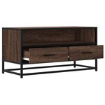 vidaXL Meuble TV chêne marron 80x34 5x40 cm bois d'ingénierie et métal