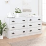 vidaXL Buffets 2 Pièces blanc bois d'ingénierie