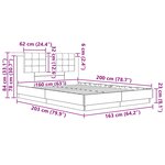 vidaXL Cadre de lit avec tête de lit Bois Ancien 160 x 200 cm