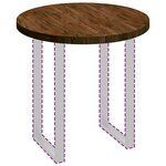 vidaXL Plateau de table Marron foncé Ø 80 x 4 cm Bois de chêne massif