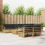 vidaXL Ensemble de canapés d'extérieur 9 Pièces Blanc et anthracite