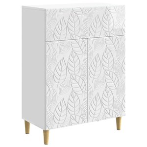vidaXL Buffet Blanc brillant 66 x 34 5 x 90 cm Bois d'ingénierie
