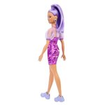 Barbie fashionista robe violette - poupée