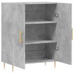 vidaXL Buffet gris béton 69 5x34x90 cm bois d'ingénierie