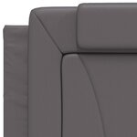 vidaXL Cadre de lit sans matelas gris 90x200 cm similicuir