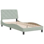 vidaXL Cadre de lit sans matelas gris clair 90x200 cm velours