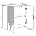 vidaXL Armoire Murale 59 x 31 x 60 cm Bois d'ingénierie Chêne Sonoma